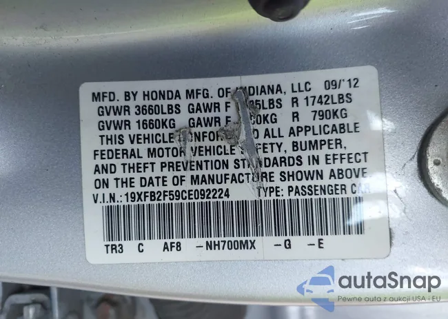 19XFB2F59CE092224: 43312765