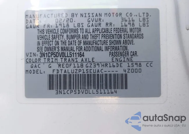 3N1CP5DV0LL511164: 43312797