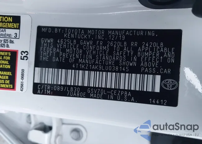 4T1KZ1AK9LU038145: 43312813