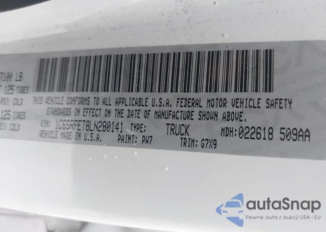 1C6SRFET8LN280141: 43312827