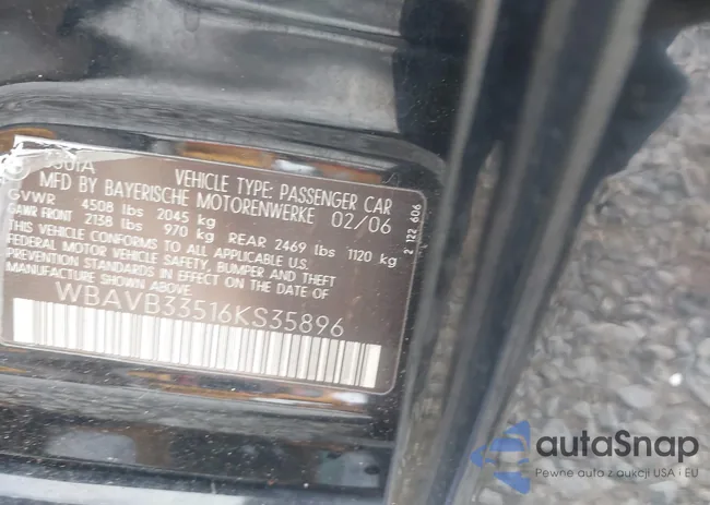 WBAVB33516KS35896: 43312847