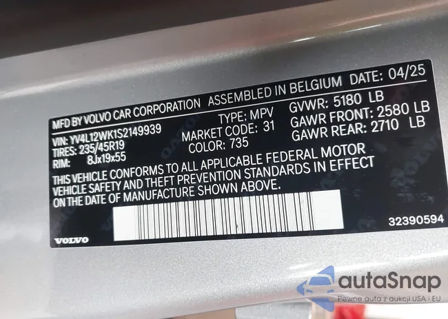 YV4L12WK1S2149939: 43312872