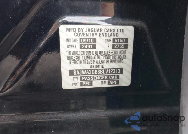 SAJWA2GB8BLV12313: 43312904