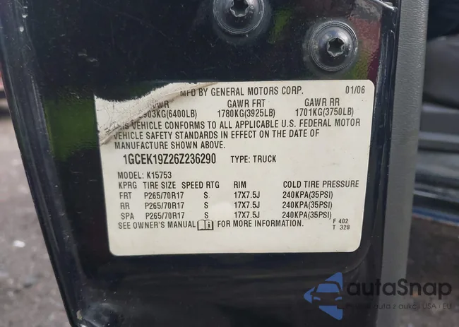 1GCEK19Z26Z236290: 43312908