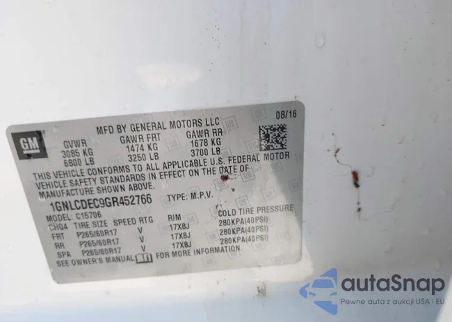 1GNLCDEC9GR452766: 43312956