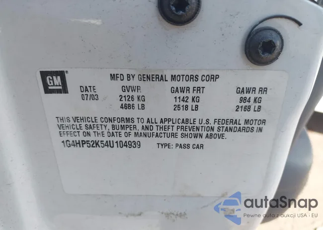 1G4HP52K54U104939: 43312958