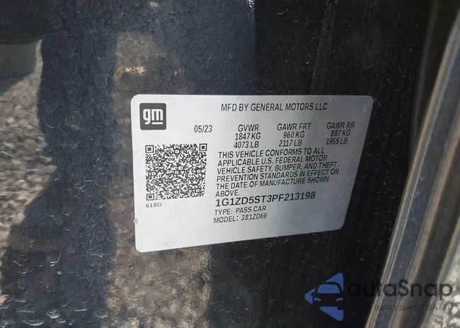 1G1ZD5ST3PF213198: 43312988