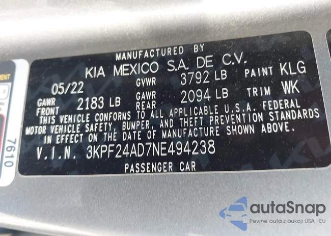 3KPF24AD7NE494238: 43312994