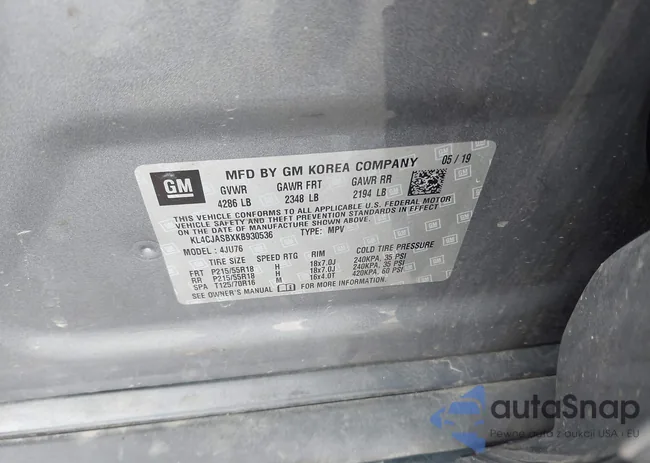 KL4CJASBXKB930536: 43313023