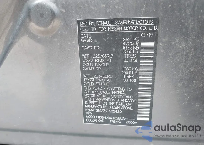 KNMAT2MV7KP532420: 43313031