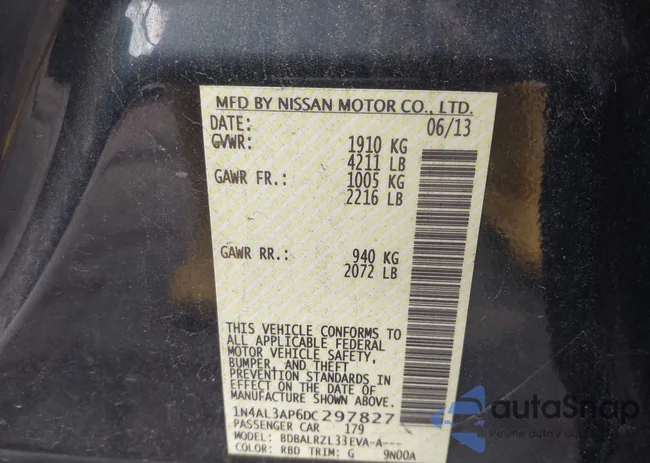 1N4AL3AP6DC297827: 43313130