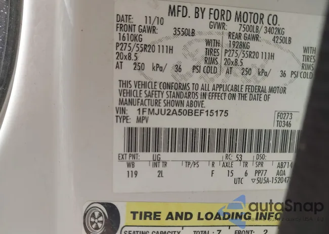 1FMJU2A50BEF15175: 43313214