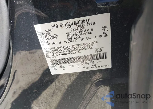 2FMDK3KC8EBA23774: 43313241