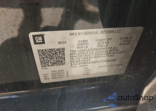 1GCPWAEH2KZ385190: 43313249