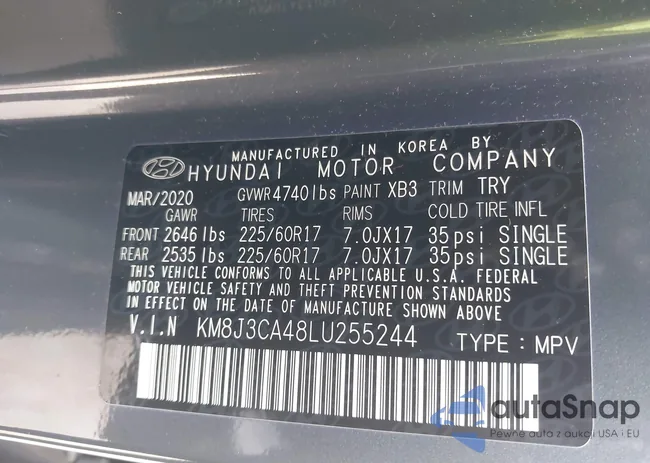 KM8J3CA48LU255244: 43313308