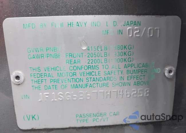 JF1SG63677H746258: 43313335