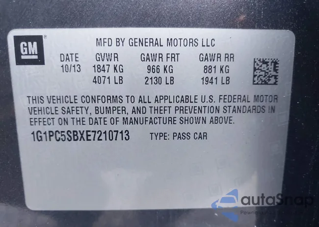 1G1PC5SBXE7210713: 43312375