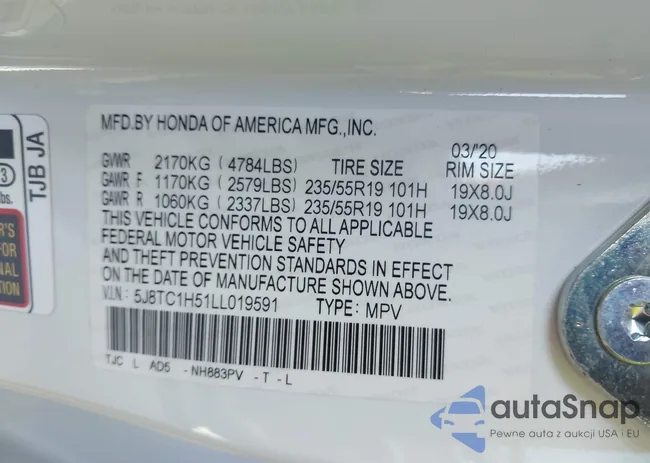 5J8TC1H51LL019591: 43312398