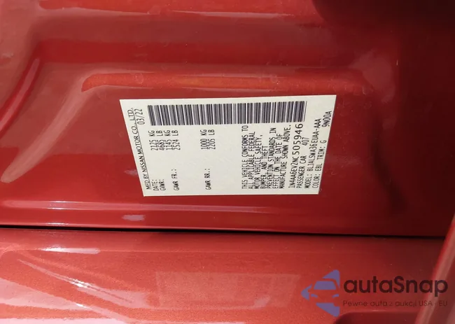 1N4AA6EV2NC505946: 43312484