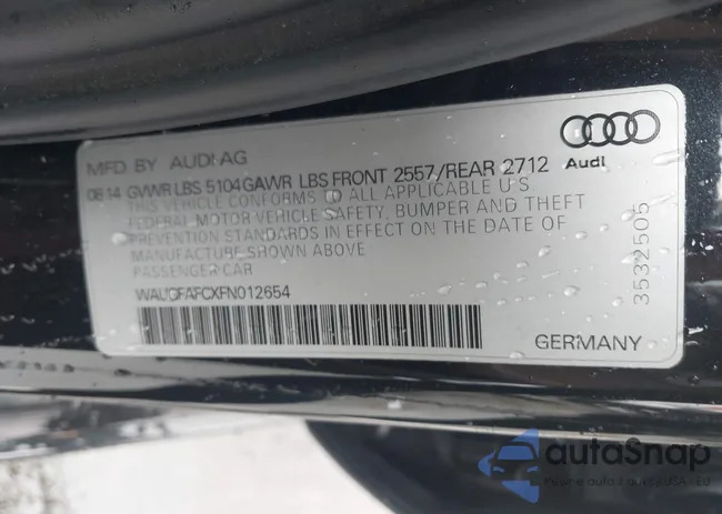 WAUGFAFCXFN012654: 43312574