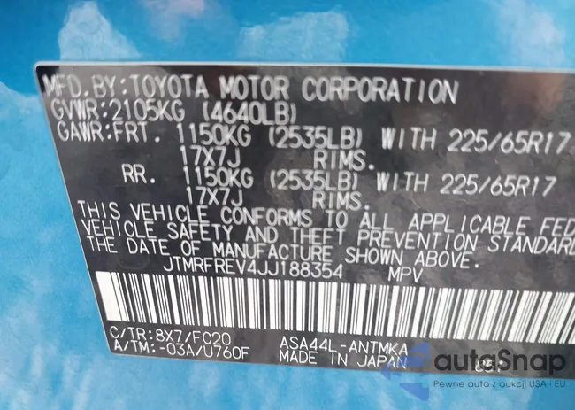 JTMRFREV4JJ188354: 43312671