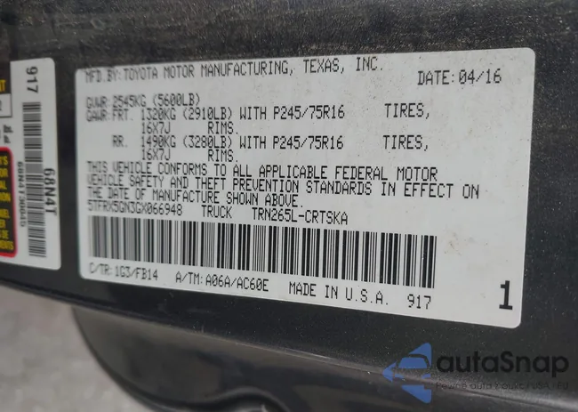 5TFRX5GN3GX066948: 43313761