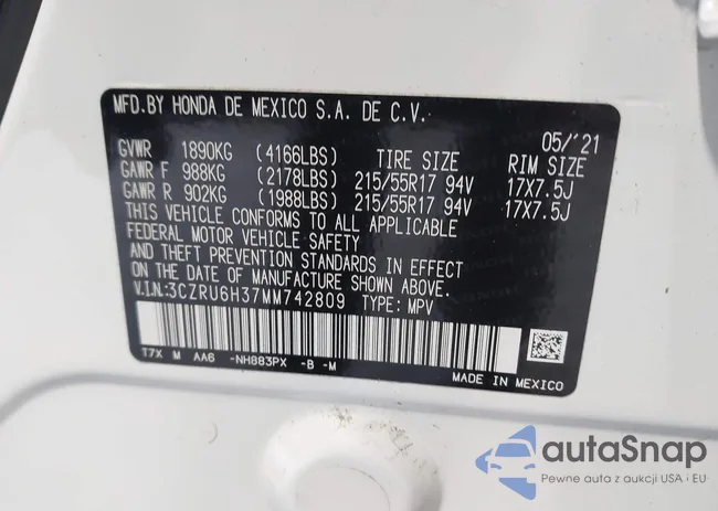 3CZRU6H37MM742809: 43313795