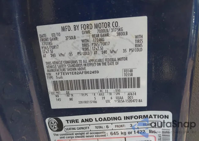 1FTEW1E82AFB62459: 43313962