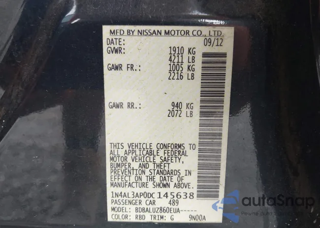 1N4AL3AP0DC145638: 43313975