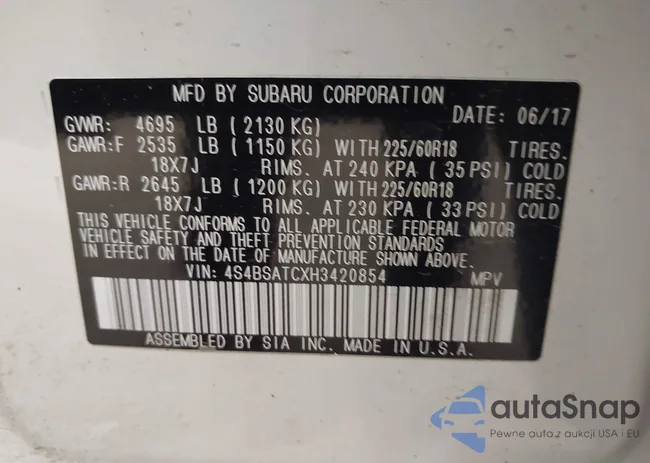 4S4BSATCXH3420854: 43314020