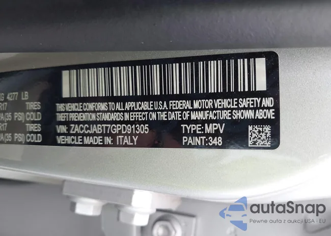 ZACCJABT7GPD91305: 43314056