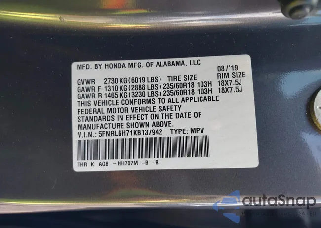 5FNRL6H71KB137942: 43314126