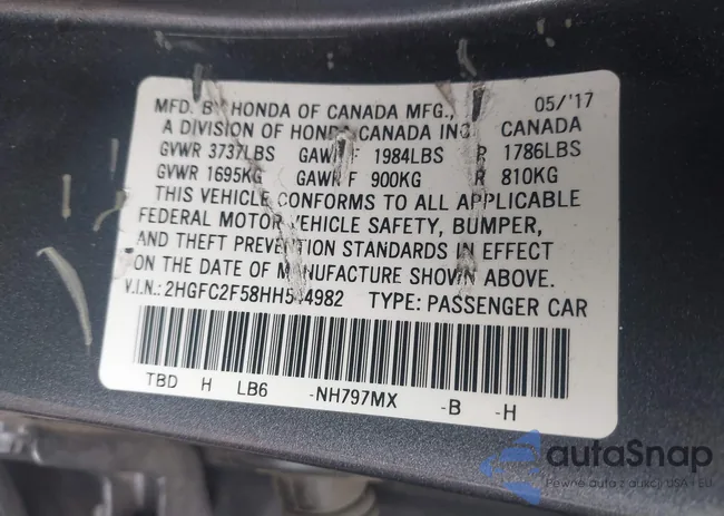 2HGFC2F58HH544982: 43314128