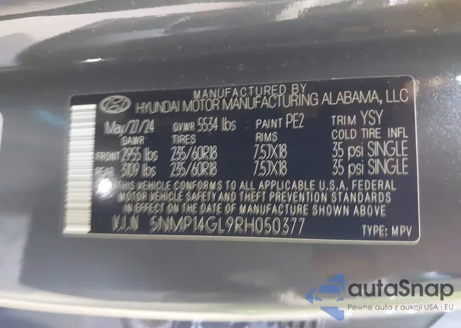 5NMP14GL9RH050377: 43314260