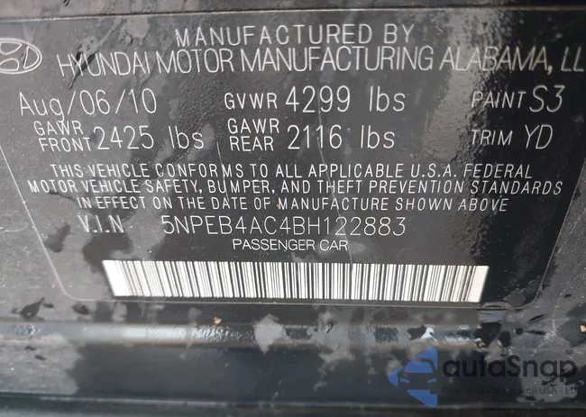 5NPEB4AC4BH122883: 43314267