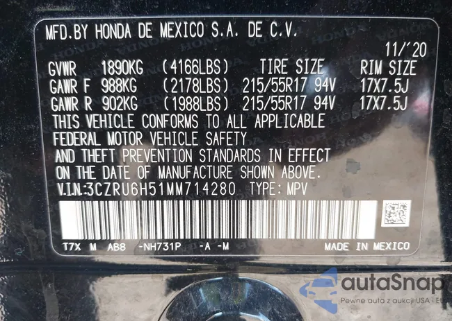 3CZRU6H51MM714280: 43314341