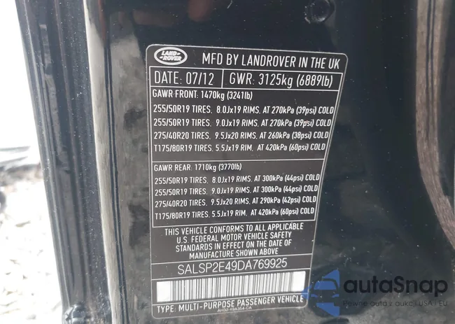 SALSP2E49DA769925: 43314349