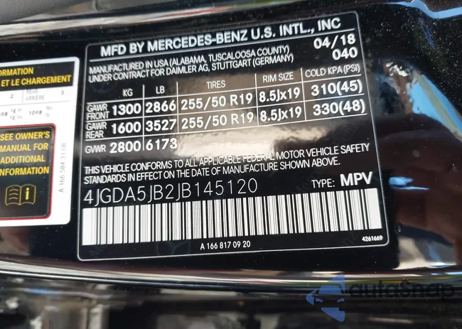 4JGDA5JB2JB145120: 43313408