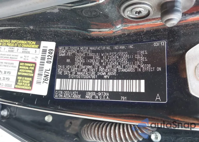 5TDYY5G17DS047861: 43313749