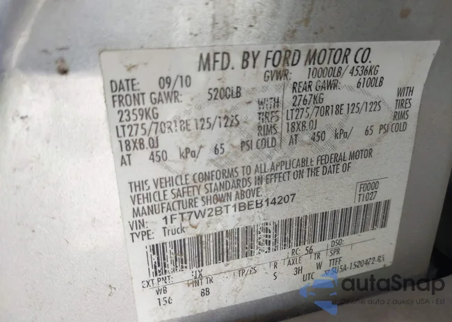 1FT7W2BT1BEB14207: 43314868