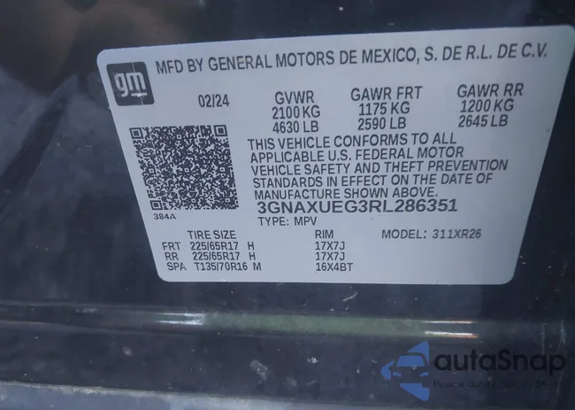 3GNAXUEG3RL286351: 43314973