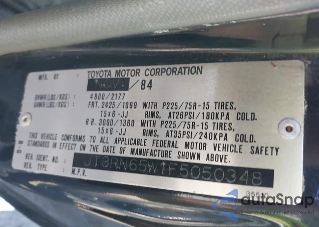 JT3RN65W1F5050334: 43314988