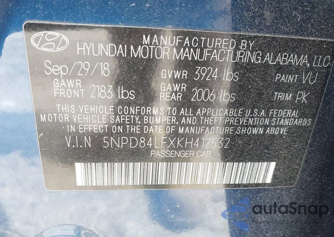 5NPD84LFXKH412532: 43315121