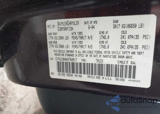 1D7HU18N84S760917: 43315171