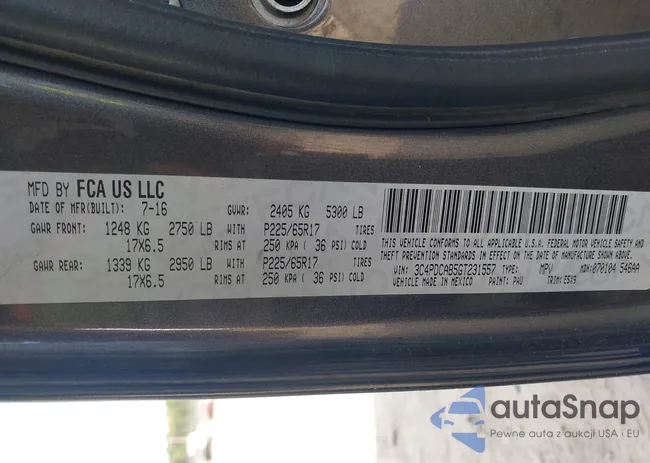 3C4PDCAB5GT231557: 43314656