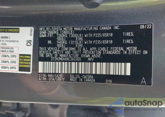 2T2HZMDAXNC360369: 43314697