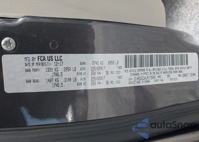 2C4RDGCGXJR173545: 43315815