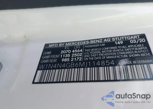 W1N4N4GB6MJ114854: 43315878