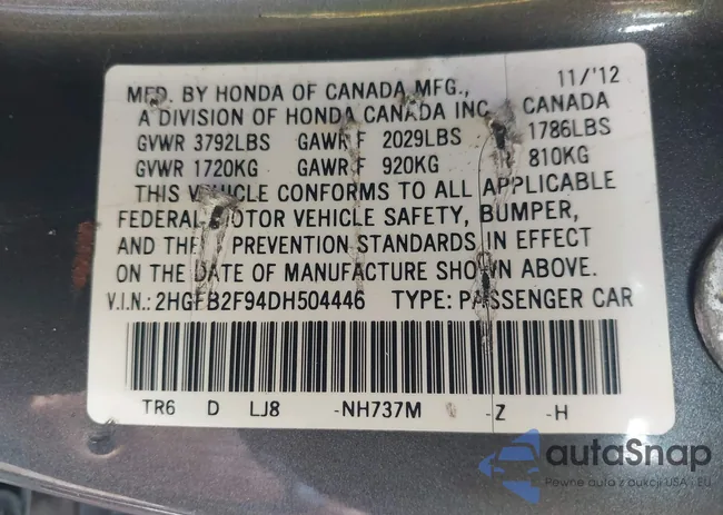 2HGFB2F94DH504446: 43315924