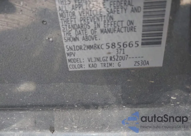 5N1DR2MM8KC585665: 43316025